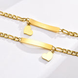 Personalized Heart Engrave ID Bracelet for Women