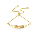 Custom Name Bracelet for Women - Personalized Snake Chain with Engraved Beads