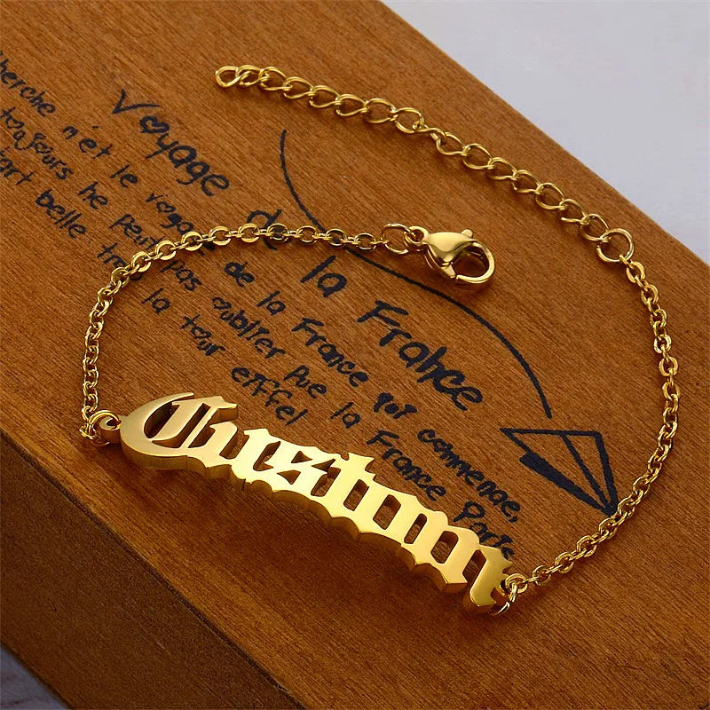 Personalized Name Bracelets for Women - Stainless Steel