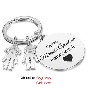 Personalized Granny Gift Keychain This Awesome Granny Belongs to...