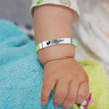 Personalized Child ID Bracelet, Engraved Silicone Wristband