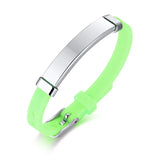 Personalized Child ID Bracelet, Engraved Silicone Wristband