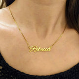 Custom Name Choker Necklace for Women Stainless Steel Box Chain Girls
