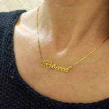 Custom Name Choker Necklace for Women Stainless Steel Box Chain Girls