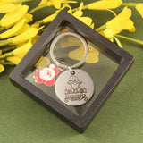 Personalized Name Christmas Keychains Stainless Steel Custom Family Name