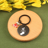 Personalized Name Christmas Keychains Stainless Steel Custom Family Name