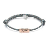 Magnetic Attracts Initials Date Couple Bracelet