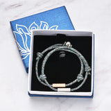 Magnetic Attracts Initials Date Couple Bracelet