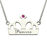 Personalized Crown Necklace for Little Girl