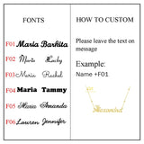 Personalized Name Crown Necklace Cursive Font Nameplate Pendant Stainless Steel