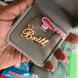Personalized Name Crown Necklace Pendants Women's Jewelry