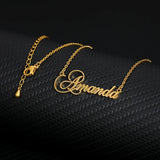 Personalized Name Crown Necklace Stainless Steel Charm Name Jewelry Any Name