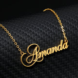 Personalized Name Crown Necklace Stainless Steel Charm Name Jewelry Any Name