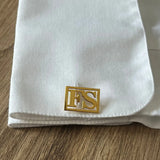 Name Cufflinks, Personalized Stainless Steel Initial Cufflinks