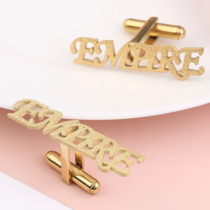 Personalized Name Cufflinks Stainless Steel Customize Names Groom Jewelry