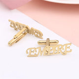 Personalized Name Cufflinks Stainless Steel Customize Names Groom Jewelry