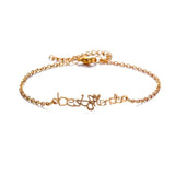 Custom Handwritten Signature Name Anklet Stainless Steel Gift