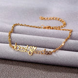 Custom Handwritten Signature Name Anklet Stainless Steel Gift