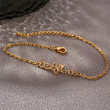 Custom Handwritten Signature Name Anklet Stainless Steel Gift