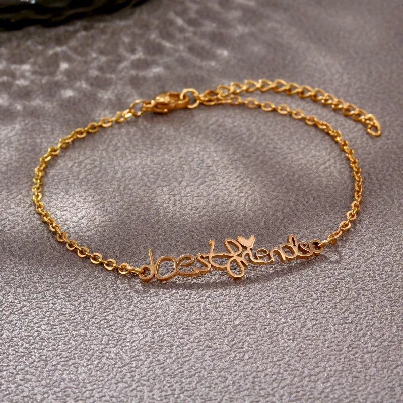 Custom Handwritten Signature Name Anklet Stainless Steel Gift