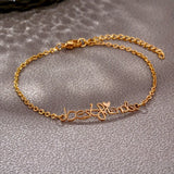 Custom Handwritten Signature Name Anklet Stainless Steel Gift
