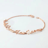 Personalized Name Bracelets Stainless Steel Charms Handwriting