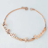 Personalized Name Bracelets Stainless Steel Charms Handwriting