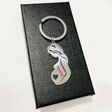 Custom Name Keychain Mother Baby Stainless Steel Key Ring Gift for Mom