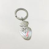 Custom Name Keychain Mother Baby Stainless Steel Key Ring Gift for Mom