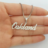 Custom Name Necklaces Stainless Steel Box Chain Jewelry