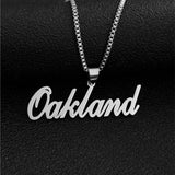 Custom Name Necklaces Stainless Steel Box Chain Jewelry