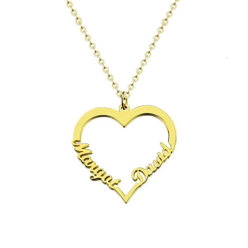 Personalized Name Necklaces Pendants Stainless Steel Long Pendant Necklace