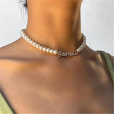 Personalized Stainless Steel Pearl Necklace