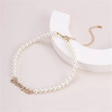 Personalized Stainless Steel Pearl Necklace