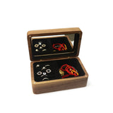 Personalized Walnut Jewelry Storage with Mirror