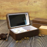Personalized Walnut Jewelry Storage with Mirror