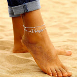 Personalized Double Chain Bracelet Anklet Stainless Steel