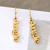 Custom Name Drop Earrings-Handwriting Dangle-Elegant Personalized Gift