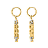 Personalized Name Earrings Double Plated Stainless Steel Gift