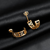 Personalized Name Earrings Letter Ear Studs Stainless Steel Jewelry