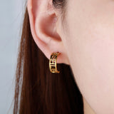 Personalized Name Earrings Letter Ear Studs Stainless Steel Jewelry