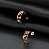 Personalized Name Earrings Letter Ear Studs Stainless Steel Jewelry