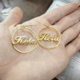 Personalized Name Earrings Stainless Steel Drop Earrings