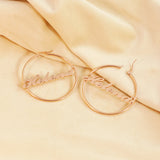 Personalized Name Earrings Stainless Steel Dangler Earring 1pair