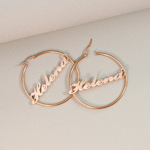 Personalized Name Earrings Stainless Steel Dangler Earring 1pair