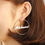 Personalized Name Earrings Stainless Steel Dangler Earring 1pair