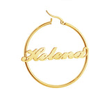 Personalized Name Earrings Stainless Steel Dangler Earring 1pair