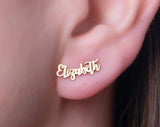 Personalized Name Earrings Stainless Steel