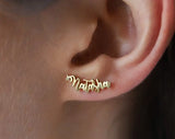 Personalized Name Earrings Stainless Steel