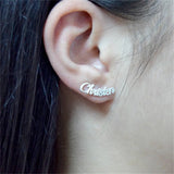 Personalized Name Earrings 925 Silver Customize Letters Party/Wedding Jewelry